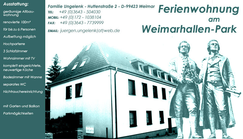 Ferienwohnung am Weimarhallen-Park in Weimar in Thüringen - Logo