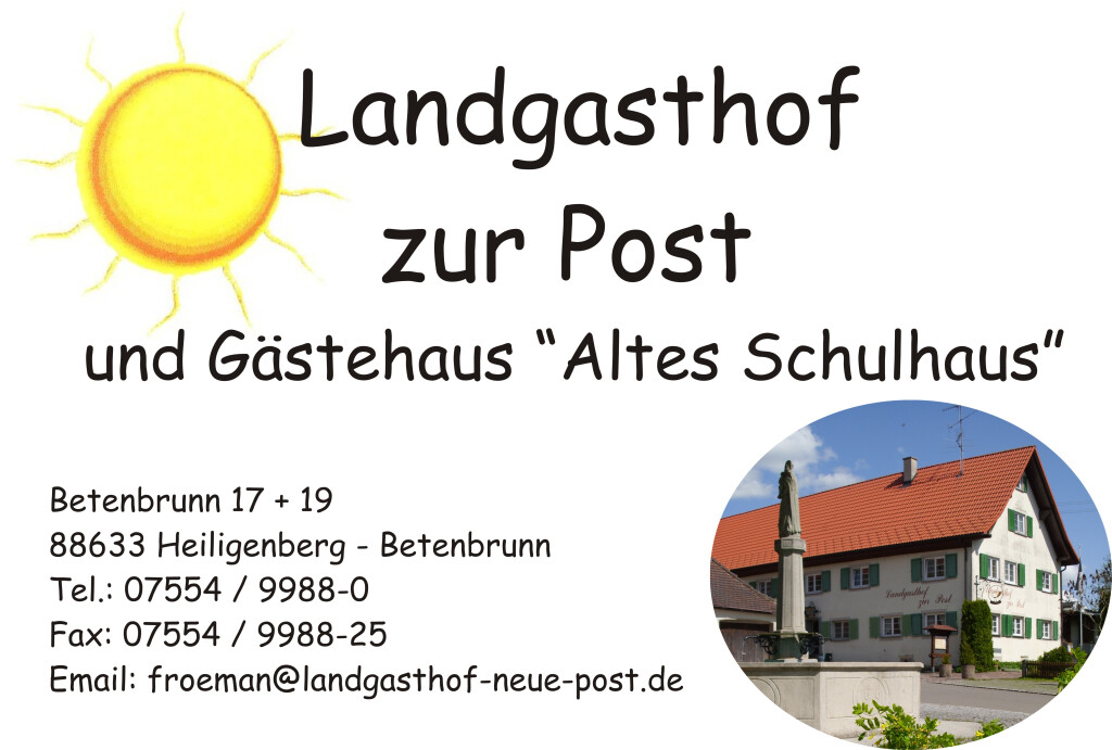 Landgasthof zur Post in Heiligenberg in Baden - Logo