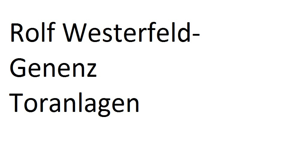 Rolf Westerfeld-Genenz Toranlagen in Crailsheim - Logo