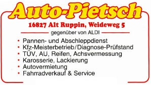 Firmenlogo: Auto-Fahrdienst Pietsch Abschleppdienst Krankentransporte