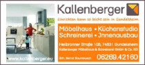 Kallenberger GmbH & Co. KG Inh. Bernd Baumbusch Möbelhaus u. Schreinerei