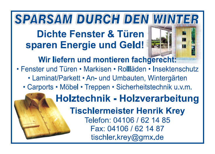 Holztechnik/Holzverarbeitung Tischlermeister Henrik Krey in Quickborn Kreis Pinneberg - Logo
