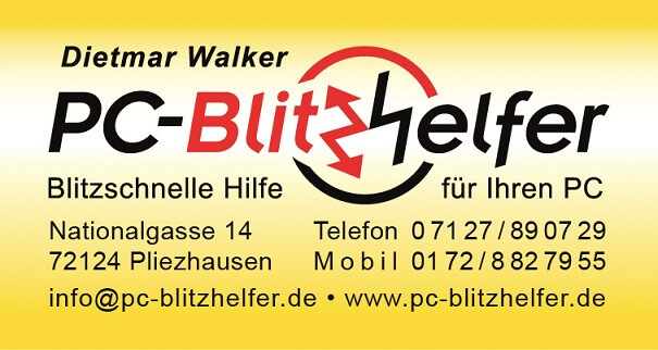 Logo von PC-Blitzhelfer Dietmar Walker