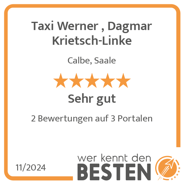 Taxi Werner , Dagmar Krietsch-Linke in Calbe an der Saale - Logo