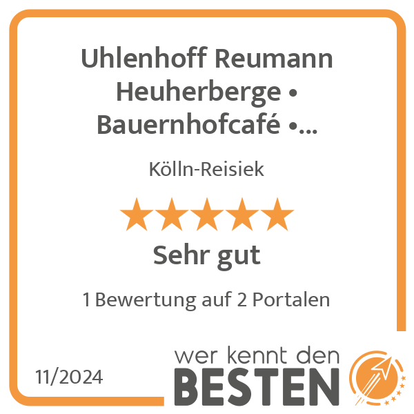 Uhlenhoff Reumann Heuherberge • Bauernhofcafé • Kinderfeste in Kölln Reisiek - Logo