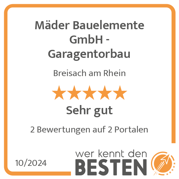 Mäder Bauelemente GmbH - Garagentorbau in Breisach am Rhein - Logo