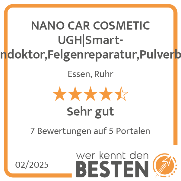 NANO CAR COSMETIC UGH Smart-Repair Beulendoktor Felgenreparatur CNC in Essen - Logo