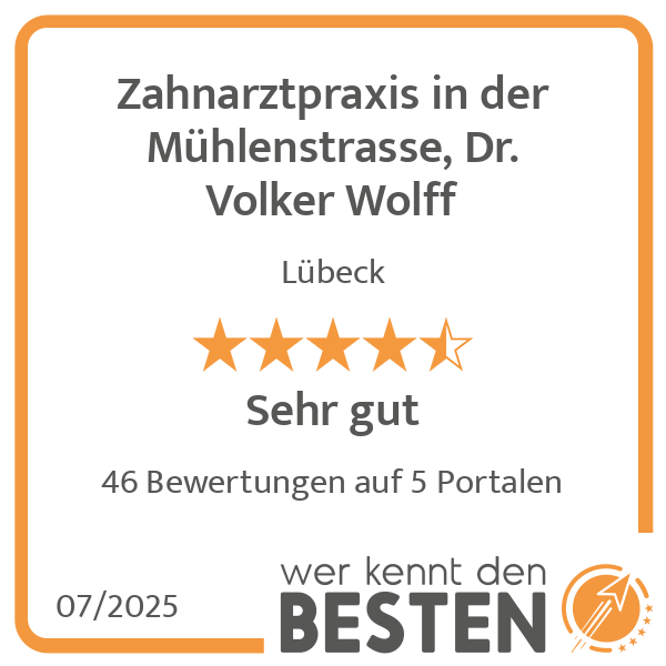 Zahnarztpraxis in der Mühlenstrasse, Dr. Volker Wolff in Lübeck - Logo