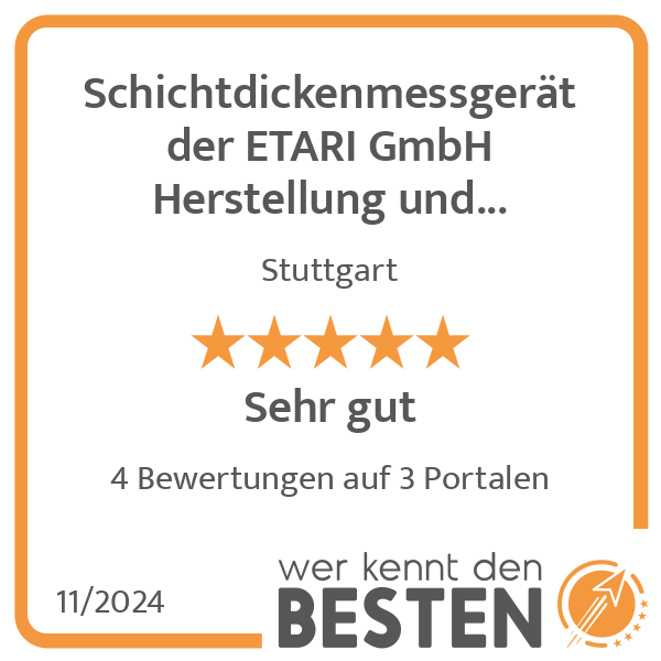 Schichtdickenmessgerät der ETARI GmbH Herstellung und Vertrieb in Stuttgart - Logo