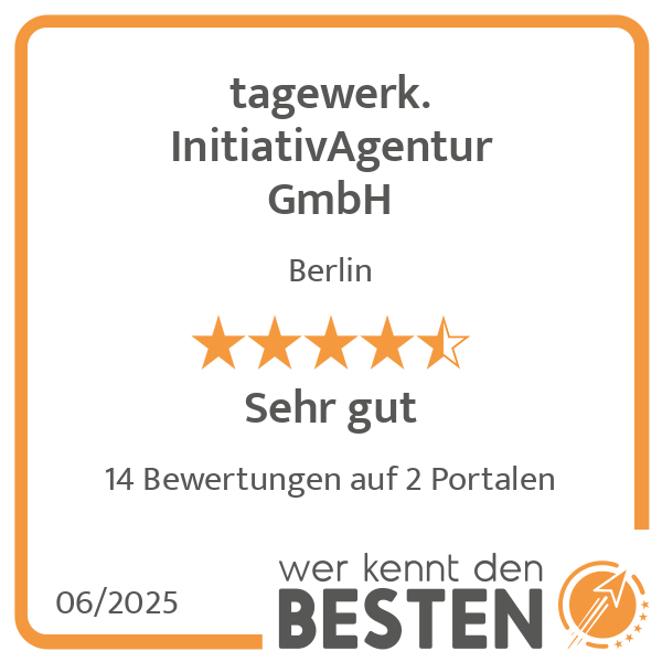 tagewerk. InitiativAgentur GmbH in Berlin - Logo