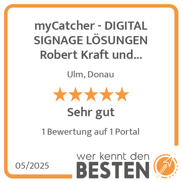 myCatcher - DIGITAL SIGNAGE LÖSUNGEN Robert Kraft und Simon Weh GbR in Ulm an der Donau - Logo