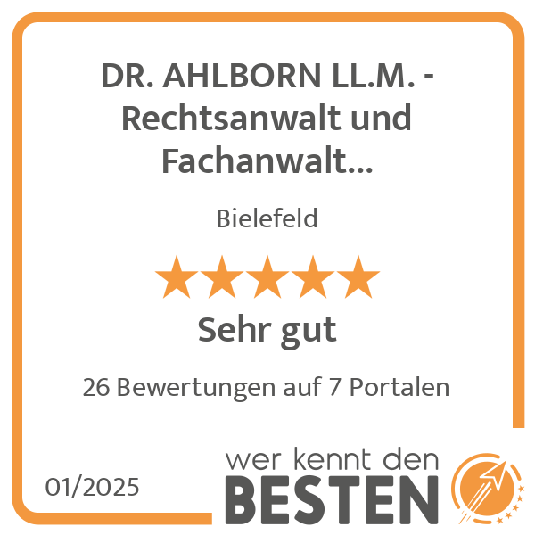 DR. AHLBORN LL.M. - Rechtsanwalt und Fachanwalt Arbeitsrecht & Notar in Bielefeld - Logo