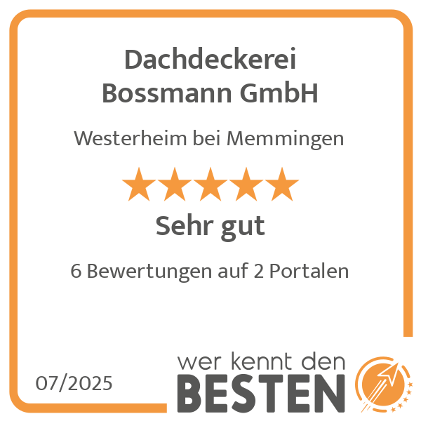Dachdeckerei Bossmann GmbH in Westerheim bei Memmingen - Logo Dachdeckerei Bossmann GmbH in Westerheim bei Memmingen - Logo