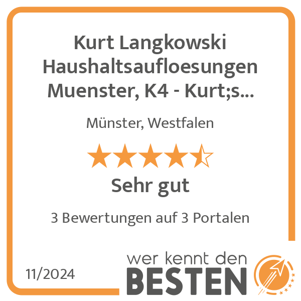 Kurt Langkowski Haushaltsaufloesungen Muenster, K4 - Kurt;s Kunst, Kitsch und Krempel in Münster - Logo