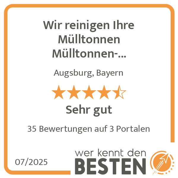 Wir reinigen Ihre Mülltonnen Mülltonnen-Reinigung für Augsburg und Umgebung in Augsburg - Logo