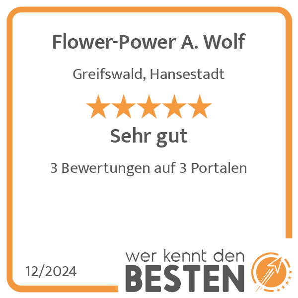 Flower-Power A. Wolf in Greifswald - Logo