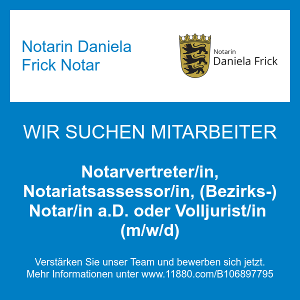 Notarin Daniela Frick Notar in Ehingen an der Donau - Logo