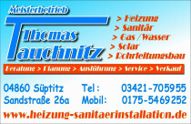 Meisterbetrieb Thomas Tauchnitz Heizung-Sanitärinstallation