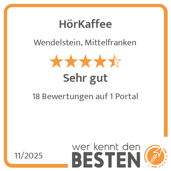 HörKaffee - werkenntdenBESTEN.de Qualitätssiegel
