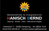 Hanisch Bernd Heizung/Sanitär/Solar