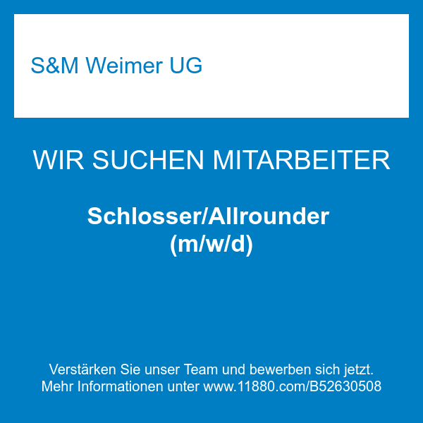Schlosser/Allrounder (m/w/d)