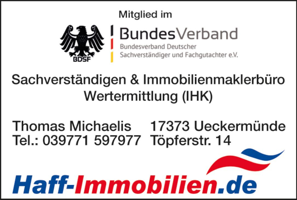 HAFF - Immobilien in Ueckermünde - Logo