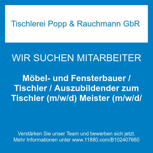 Tischlerei Popp & Rauchmann GbR - Möbel- und Fenst …