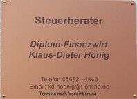 Dipl. Finanzwirt Klaus Dieter Hönig Steuerberater