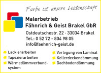 Malerbetrieb Fähnrich & Geist Brakel GbR