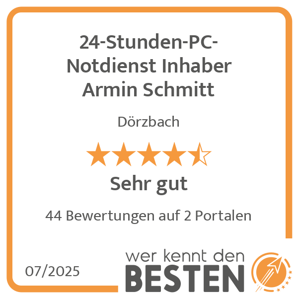 24-Stunden-PC-Notdienst Inhaber Armin Schmitt in Dörzbach - Logo
