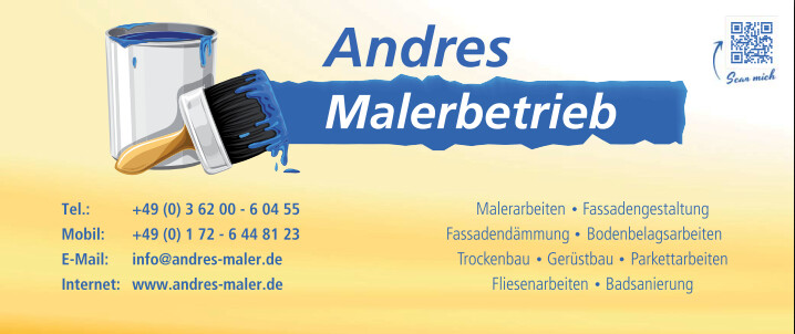 Andres Malerbetrieb in Amt Wachsenburg - Logo