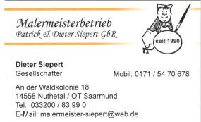 Logo von Patrick und Dieter Siepert Gbr.