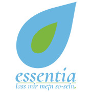 Logo, Blauer Tropfen mit kleinem grünen Tropfen im Mittelpunkt