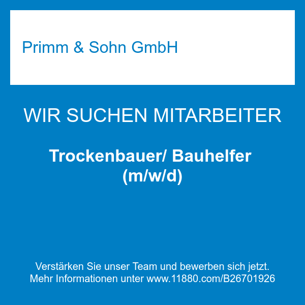 Trockenbauer/ Bauhelfer (m/w/d)