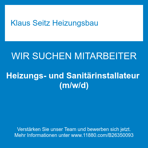 Heizungs- und Sanitärinstallateur (m/w/d)
