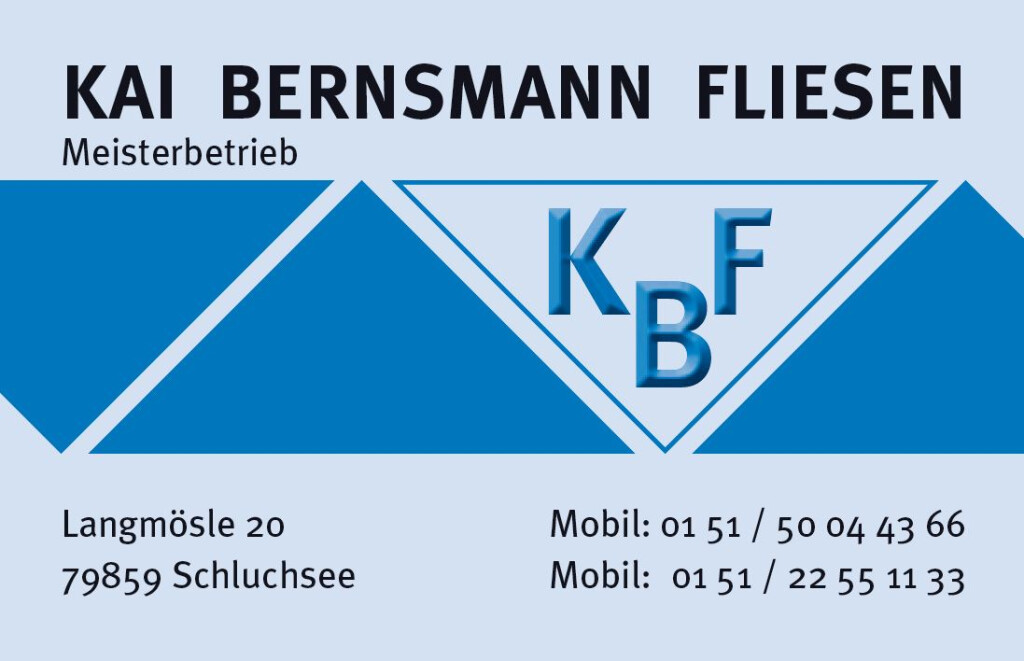 KBF - Fliesenlegermeister Kai Bernsmann in Schluchsee - Logo