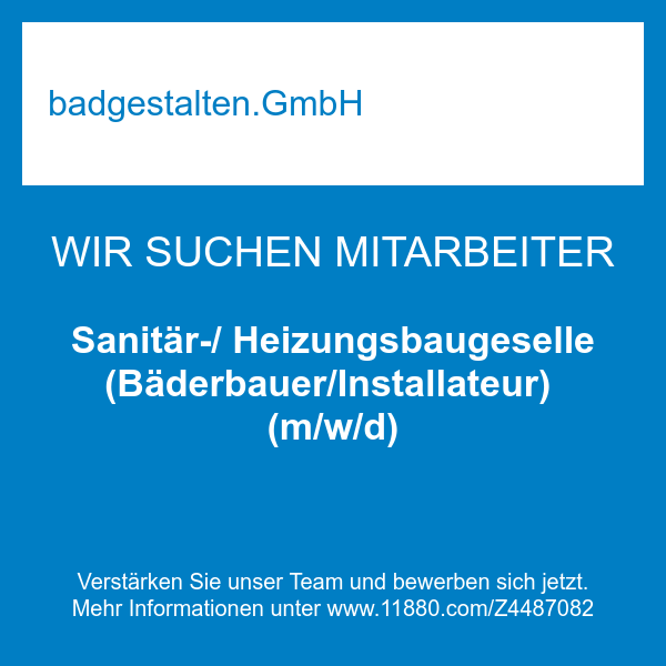 Sanitär-/ Heizungsbaugeselle (Bäderbauer/Installateur) (m/w/d)