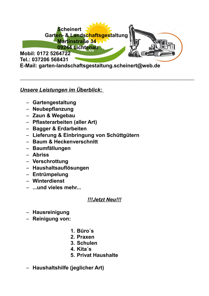 Garten- Landschaftsgestaltung Scheinert in Lichtenau in Sachsen - Logo