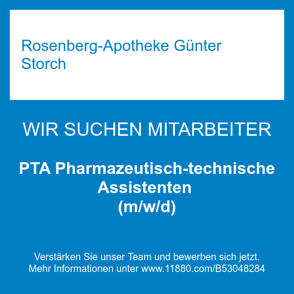 Rosenberg-Apotheke Günter Storch - PTA  Pharmazeut …