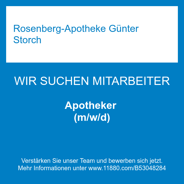 Rosenberg-Apotheke Günter Storch - Apotheker (m/w/ …