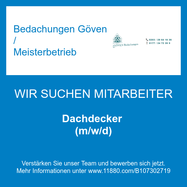 Bedachungen Göven / Meisterbetrieb in Duisburg - Logo