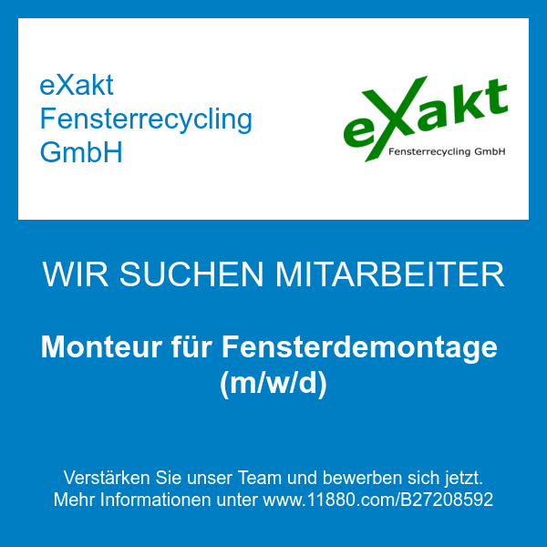 eXakt Fensterrecycling GmbH in Velten - Logo