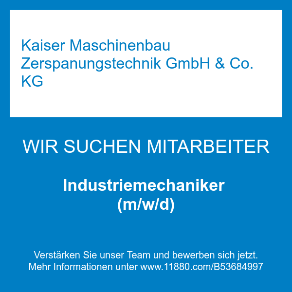 Industriemechaniker (m/w/d)