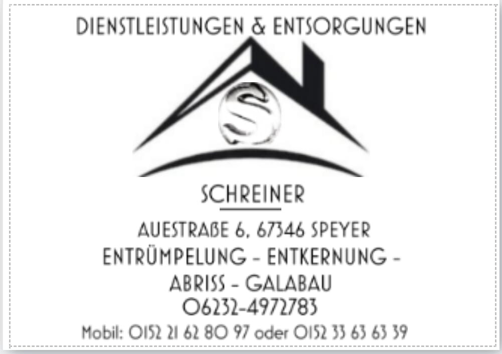 Dienstleistungen und Entsorgungen Schreiner in Speyer - Logo
