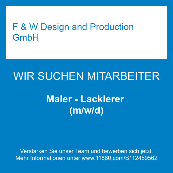 Maler - Lackierer (m/w/d)