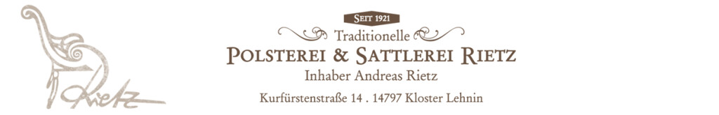 Traditionelle Polsterei & Sattlerei in Kloster Lehnin - Logo