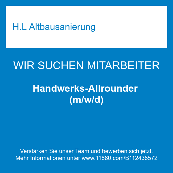 Handwerks-Allrounder (m/w/d)