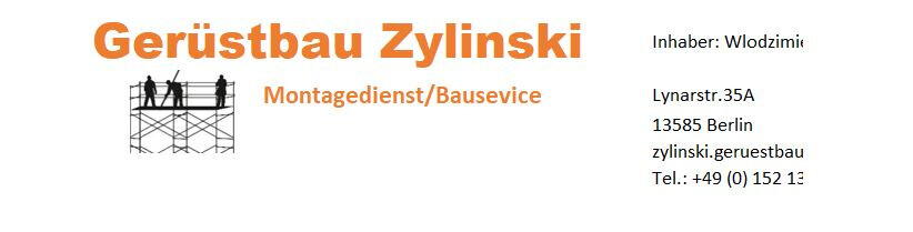 Wlodzimierz Zylinski - Gerüstbau in Berlin - Logo