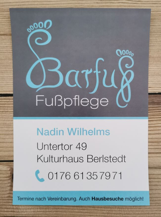 Barfuß Fußpflege in Berlstedt Stadt Am Ettersberg - Logo