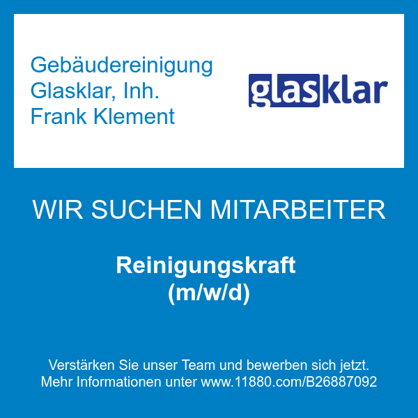 Gebäudereinigung Glasklar, Inh. Frank Klement in Münster - Logo